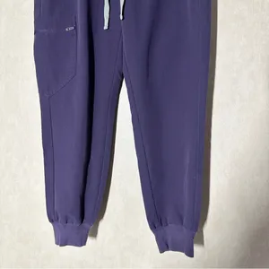 Figs Women’s Zamora Jogger Scrub Pants Pull On Mid Rise in Dark Purple Size S thumbnail 5