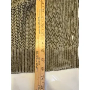 Victorias Secret PINK x Forenza Olive Green Shaker Sweater Size Small V-Neck thumbnail 5