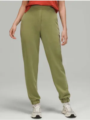 Lululemon Athletica Softstreme Relaxed High Rise Bronze Green Jogger Pants Sz 6 thumbnail 2