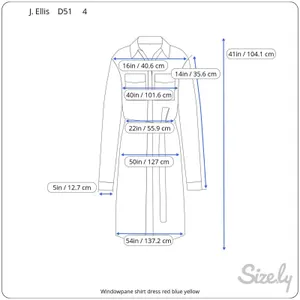 Dress Windowpane plaid shirt dress red blue yellow thumbnail 3