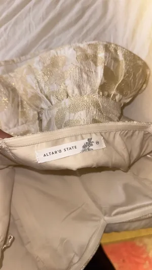 Altar'd State Gold Floral Top thumbnail 3
