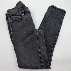 Ann Taylor LOFT Women's Modern Skinny Black Denim Low Rise Jeans Size 24 thumbnail 6