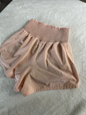 Offline aerie High-Waist Smocked Waistband Women's Shorts - Blush thumbnail 3