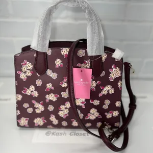 Kate Spade Deep Berry Floral Satchel thumbnail 5