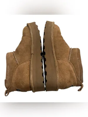 Bearpaw Daphne Suede Ultra Mini Platform Boots Brown Tan Women's Size 6 thumbnail 4