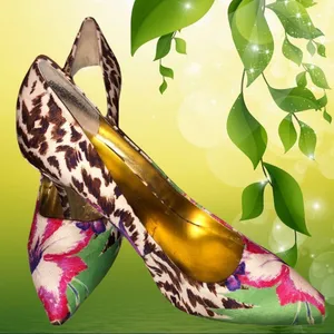 Nine West beautiful animal/floral heels thumbnail 4