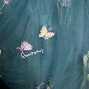 Green Embroidered Tulle Corset Mini Dress 12 Fairycore Prom Homecoming Formal thumbnail 5
