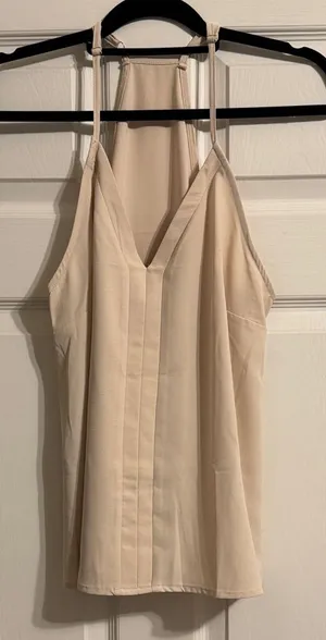 Chic Cream Sleeveless Top thumbnail 1