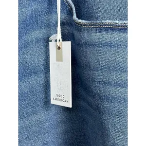 Good American Denim Shorts Women Size 22 Blue High Rise Raw Hem Distressed thumbnail 3
