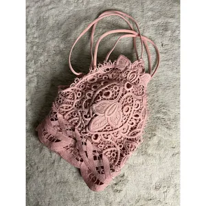 Victoria's Secret Pink Floral Lace Bralette Size L Adjustable Straps thumbnail 6