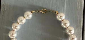 Beautiful Faux Pearl Beaded Bracelet 7.75” Long thumbnail 6