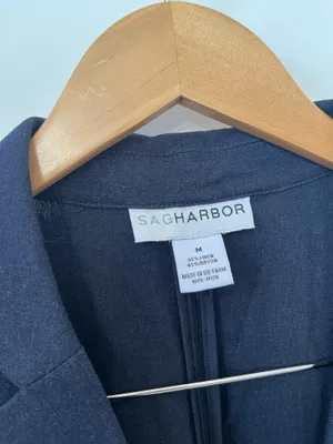 Sag Harbor Navy Three Quarter Sleeve Blazer  thumbnail 2