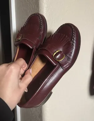 Weejuns Gh Bass Kiltie Fringe Leather Loafers in Burgundy Red‎ Moccasin thumbnail 1