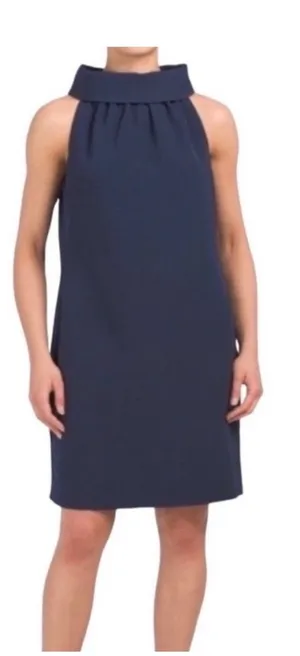 Sail to Sable Navy High-Collar Sleeveless Shift Dress M NWT‎ thumbnail 1