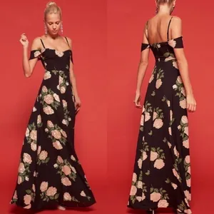 Reformation Dress‎ Poppy Floral Off-The-Shoulder Maxi Wedding Venus 4 GUC thumbnail 8