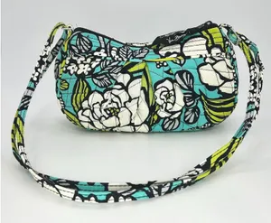 Vera Bradley Blue Floral Quilted Crossbody Bag‎ Small Adjustable Strap Boho thumbnail 1