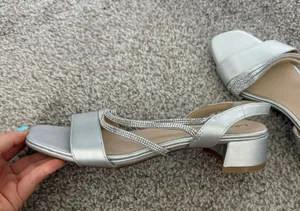 Silver sandals Size 8.5 thumbnail 1
