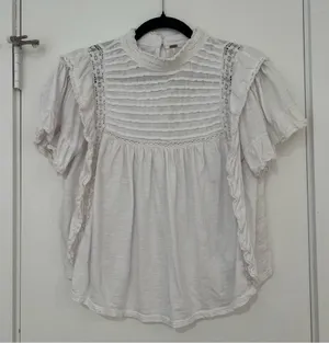 Free People Le Femme White Top Blouse thumbnail 2