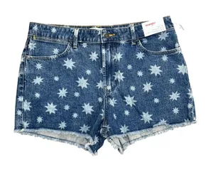 Wrangler Americana High Rise Vintage 3" Denim‎ Shorts Size 10 / 30 NEW thumbnail 1