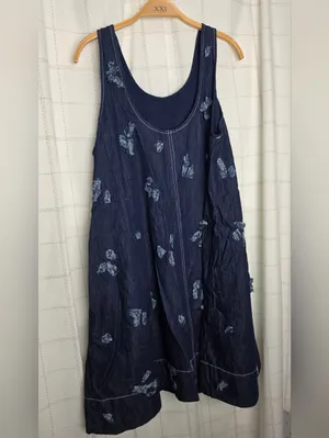Anthropologie The Keiko Embroidered Denim Mini Dress by Maeve thumbnail 2