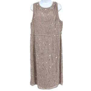 Mac Duggal Beaded Sequin Cocktail Dress Vintage‎ Lilac 16 Wedding Formal Gatsby thumbnail 3