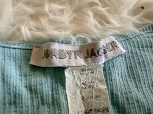 Jordyn Jagger Baby Blue Ribbed Cropped Top One Size Size XS thumbnail 3