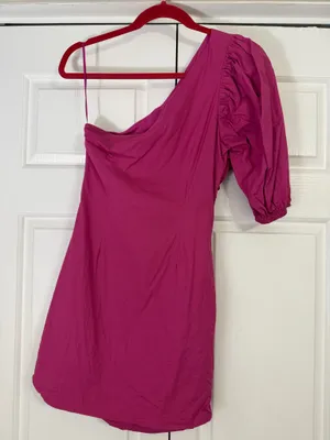 Showpo Pink One-Shoulder Dress thumbnail 2