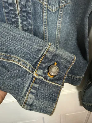Abercrombie & Fitch Crop Zip-front Denim Jean Jacket W2418 Sz M thumbnail 2