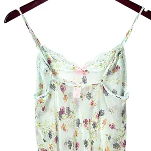 Victoria's Secret Sheer Floral Lace Chemise Nightie Women's‎ Small Mint Green thumbnail 5