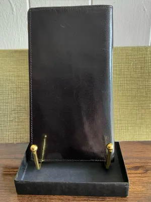 A HTF Rare Vintage Dark Brown Calfskin Leather Christian Dior Soft Travel Wallet thumbnail 3