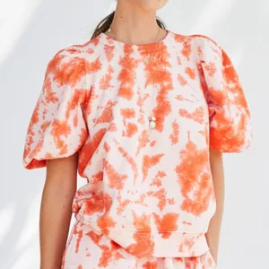 NWOT Clare V Tie Dye Puff Sleeve Sweatshirt thumbnail 14