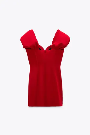 ZARA dress mini red classic sexy bodycon party coctail night out wedding thumbnail 8