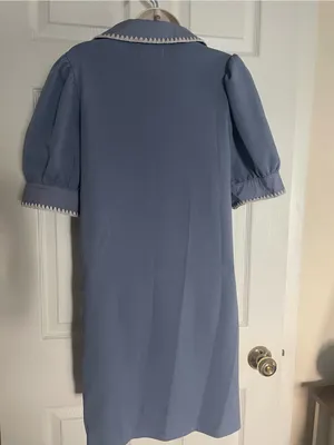 Betsey’s Boutique Shop Puff Sleeve Dress with Contrast Trim thumbnail 5