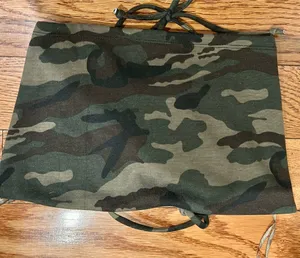Revamped NWOT Y2K ARMY PRINTED 2 Piece Outfit lace up Tie tube Crop Top& skirt M thumbnail 9