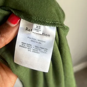 NEW Reformation Kaila Midi Dress Green thumbnail 6