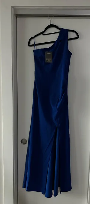 One Shoulder Dress Blue thumbnail 2