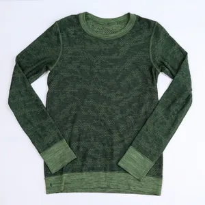 Lululemon Swiftly Breathe Long Sleeve Tee Women XS Dot Scap Rainforest Green Top thumbnail 1