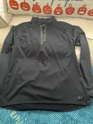 Under Armour Black Pullover Half-Zip Fitted Women’s ColdGear 2xl  thumbnail 1