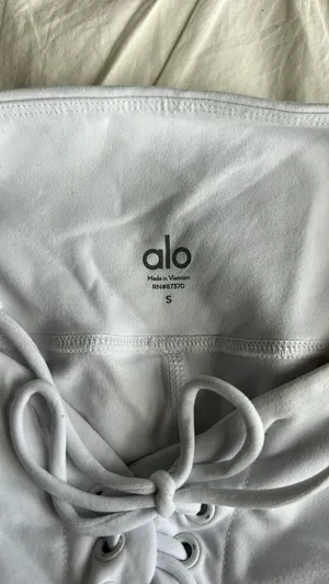 Alo White Biker Yoga High-Waisted Shorts thumbnail 5