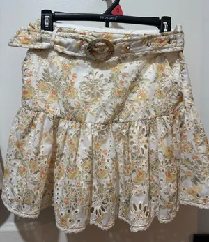 Floral Mini skirt White thumbnail 1