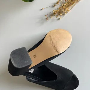 Steve Madden Chance black suede block heel slides sandals thumbnail 7