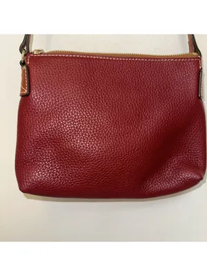NEW Dooney & Bourke Pebble Leather Ginger Pouchette Crossbody Shoulder Bag Wine thumbnail 5