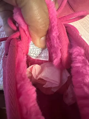 UGG Kids Bright Pink Suede Lace-Up Shearling Boots thumbnail 7