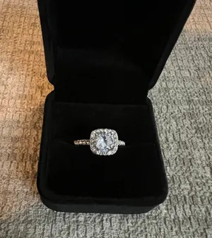 Solitaire Gorgeous Silver  Statement Ring Size 7 thumbnail 1