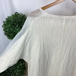 Anthropologie Moth Ivory Knit Sheer Panel Long Sleeve Top S thumbnail 5