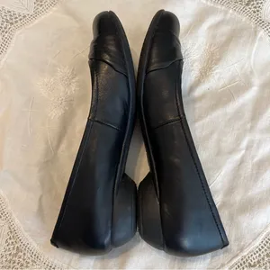 Hush Puppies Black Leather Comfort Shoes Women’s 8.5 Small Heel Casual Office thumbnail 7