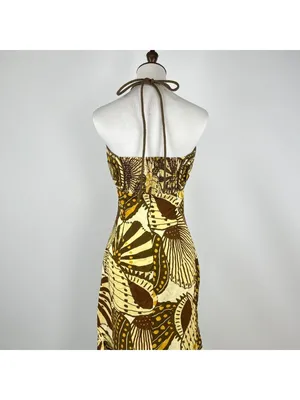 NWOT Farm Rio Sand Shell Linen Maxi Dress Size S thumbnail 7