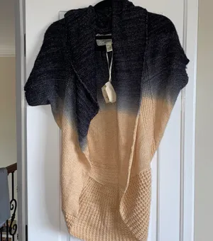 Anthropologie Nick & Mo blue & peach ombré sweater cardigan thumbnail 1