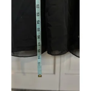 Night‎ Scene Black Beaded Chiffon Halter Keyhole Long Formal Gown Size M Lined thumbnail 4