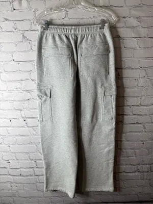 Womens TNA sweat fleece gray Cargo Sweatpants - Comfortable Everyday Joggers thumbnail 3